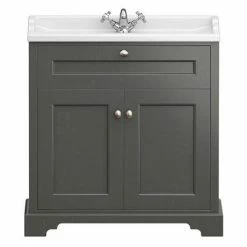Old London Traditional Vanity Unit (800mm Wide - Charcoal) 11 Old London Traditional Vanity Unit (800mm Wide - Charcoal) -Old London Shop DA800 CH detail2 460
