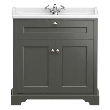 Old London Traditional Vanity Unit (800mm Wide - Charcoal) 5 Old London Traditional Vanity Unit (800mm Wide - Charcoal) - Image 5