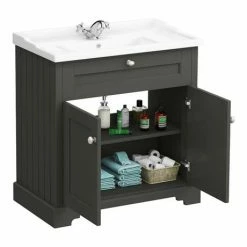 Old London Traditional Vanity Unit (800mm Wide - Charcoal) 12 Old London Traditional Vanity Unit (800mm Wide - Charcoal) -Old London Shop DA800 CH detail4 460