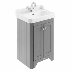 Old London 600mm Cabinet & Basin - Storm Grey