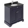 Old London 800mm Cabinet & Single Bowl Black Marble Top - Twilight Blue