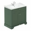 Old London 800mm 2-Door Cabinet & Basin - Hunter Green