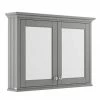 Old London 1050mm Mirror Cabinet - Storm Grey - LON217