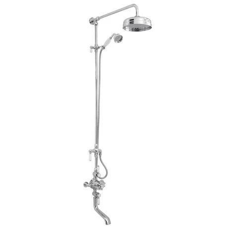 Old London - Chrome Traditional Triple Exposed Valve With Spout - LDNV15 1 Old London - Chrome Traditional Triple Exposed Valve With Spout - LDNV15