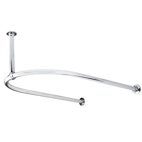 Old London - Chrome U-Shaped Shower Curtain Rail - LDA009 1 Old London - Chrome U-Shaped Shower Curtain Rail - LDA009