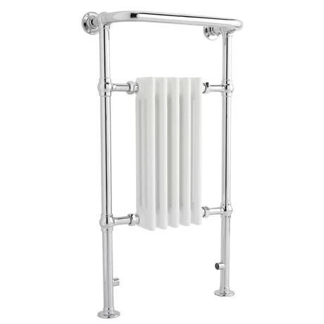 Old London - Chrome & White Tilbury Radiator - 965 X 540mm - LDR002 1 Old London - Chrome & White Tilbury Radiator - 965 X 540mm - LDR002