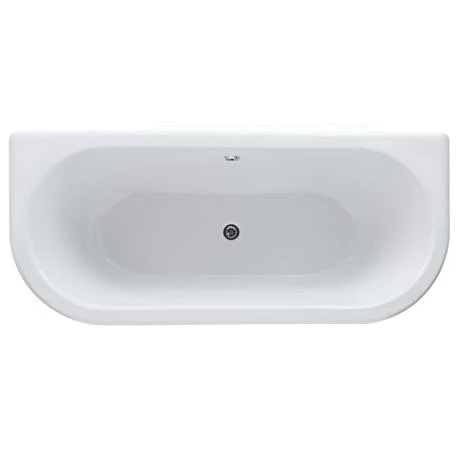 Old London Kenton 1690 X 745 'D' Shaped Back To Wall Bath + Chrome Leg Set 2 Old London Kenton 1690 X 745 'D' Shaped Back To Wall Bath + Chrome Leg Set - Image 2