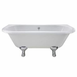Old London Kenton 1690 X 745 'D' Shaped Back To Wall Bath + Chrome Leg Set 6 Old London Kenton 1690 X 745 'D' Shaped Back To Wall Bath + Chrome Leg Set -Old London Shop Old London Kenton bath d6 460