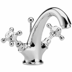 Old London - Chrome Edwardian Mono Basin Mixer With Pop-Up Waste - LDN315