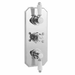 Old London - Chrome Traditional Triple Thermostatic Shower Valve - LDNV03