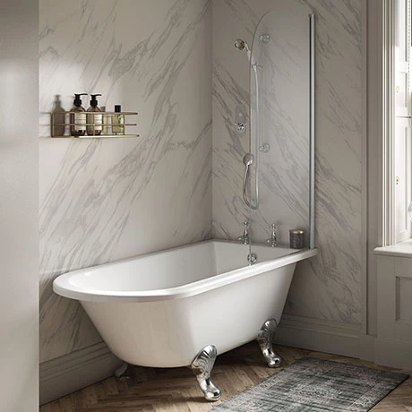 Old London Winterburn 1700 X 750 Single Ended Traditional Shower Bath With Chrome Leg Set 1 Old London Winterburn 1700 X 750 Single Ended Traditional Shower Bath With Chrome Leg Set